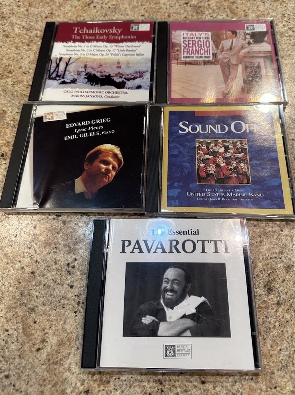 5 Music CDs Classical Music Set- Tchaikovsky Symphony PAVAROTTI & More EUC!